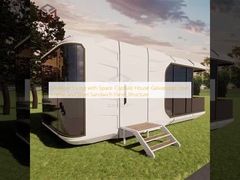 Outdoor Living with Space Capsule House Galvanized Steel Frame and Steel Sandwich Panel Structure
