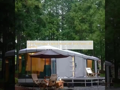 8 Ton Steel Space Capsule House with Solar Panels LED Lighting