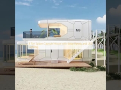 8 Ton Space Capsule House with Solar Panels and LED Lighting