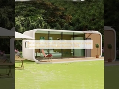 WiFi Connectivity and Air Conditioning System in Apple Capsule House with Versatile Aluminum Alloy