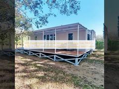 40ft Expandable Container Home with Folding Size 11800 × 6220 × 2480 mm Steel Roofing and Galvanized Steel Frame