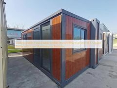 Customizable Expandable Prefab Homes Practical Size 18.5 Square Meter with Low Maintenance Features
